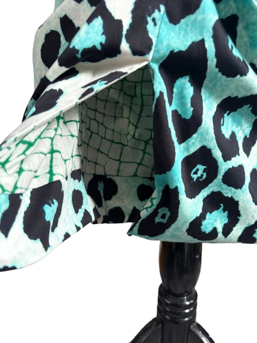 Samantha Sung New York Teal Leopard Print Midi Dress Size 8 - Picture 15 of 15